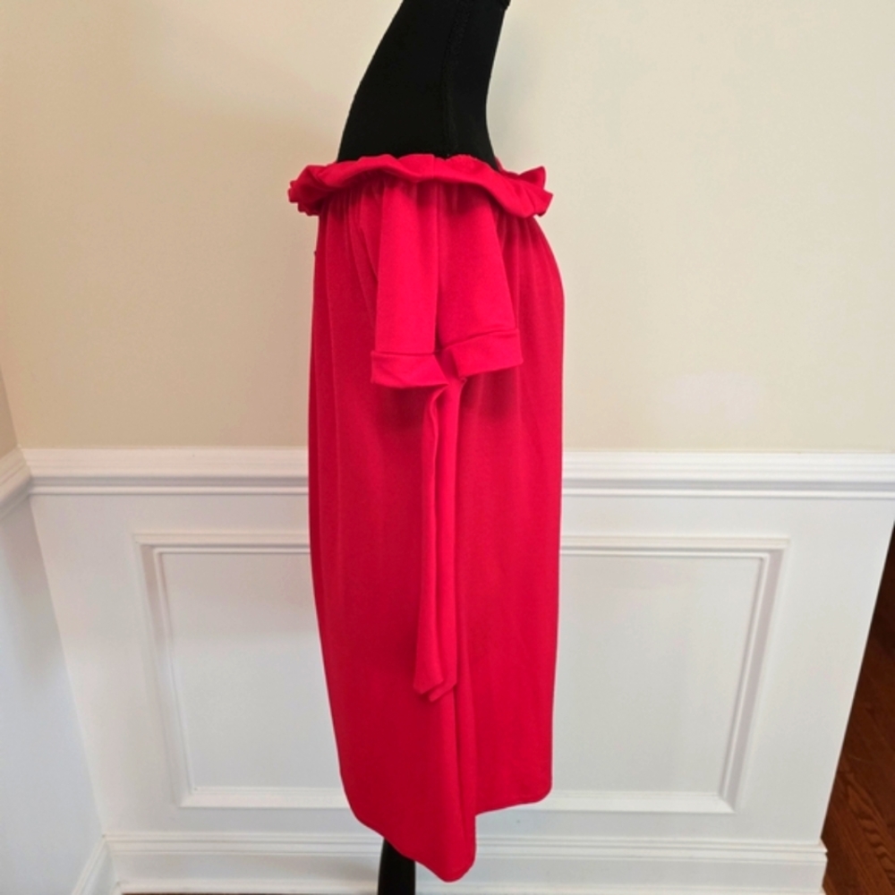 Boohoo Plus Fuchsia Ruffle Dress - Picture 3 of 6